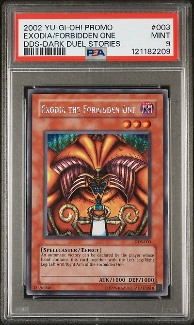 2002 Yu-gi-oh! Promo Dds-dark Duel Stories 003 Exodia The Forbidden One PSA 9