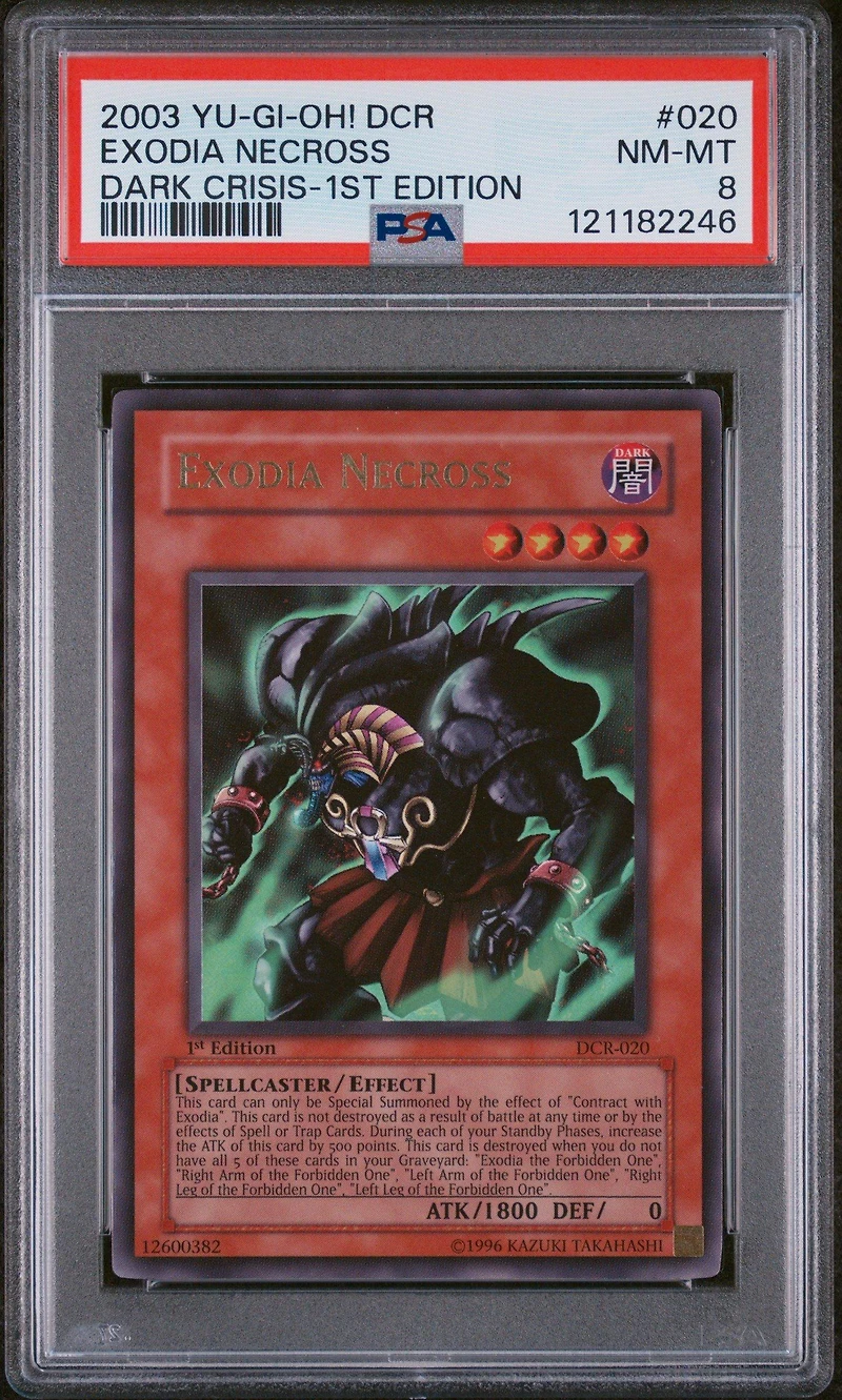 2003 Yu-gi-oh! Dcr-dark Crisis 020 Exodia Necross 1st Edition PSA 8
