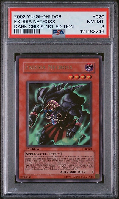 2003 Yu-gi-oh! Dcr-dark Crisis 020 Exodia Necross 1st Edition PSA 8