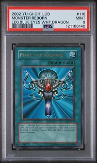 2002 Yu-gi-oh! Lob-legend Of Blue Eyes White Dragon 118 Monster Reborn PSA 9