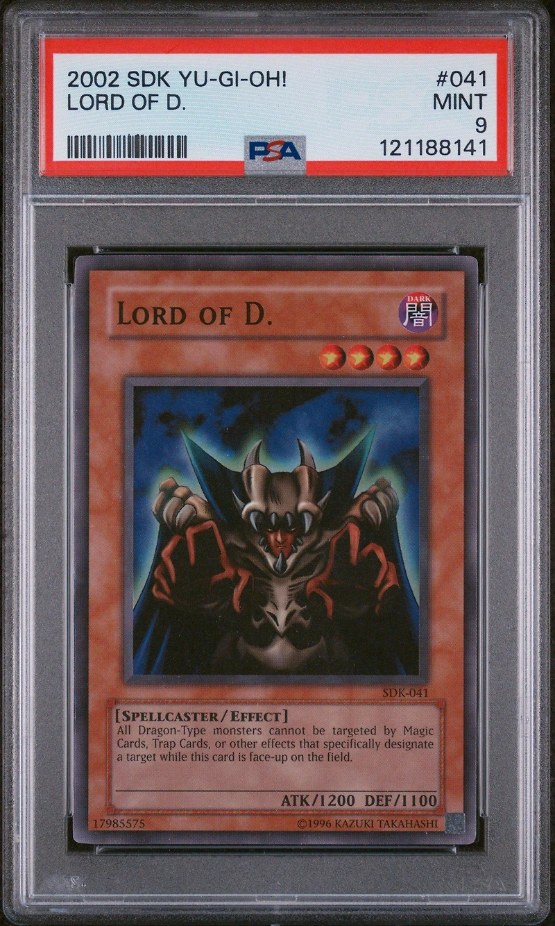 2002 Yu-gi-oh! Starter Deck: Kaiba 041 Lord Of D. PSA 9