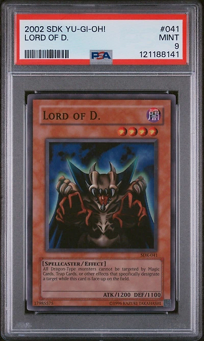 2002 Yu-gi-oh! Starter Deck: Kaiba 041 Lord Of D. PSA 9