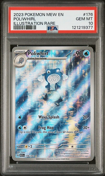 2023 Pokemon Mew En-151 176 Poliwhirl Illustration Rare PSA 10