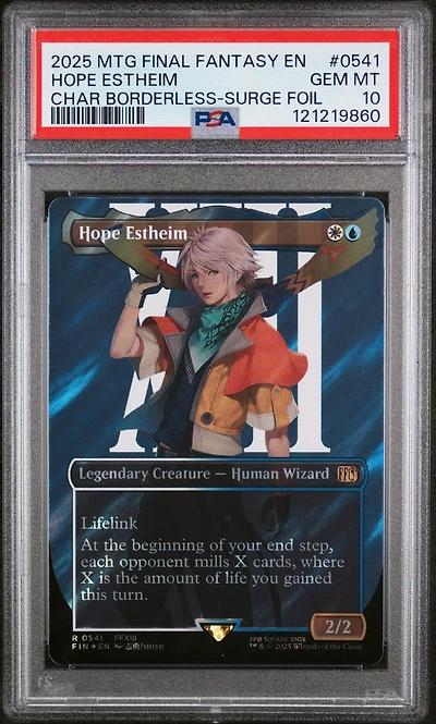 2025 Magic The Gathering Final Fantasy 0541 Hope Estheim Character Borderless-surge Foil PSA 10