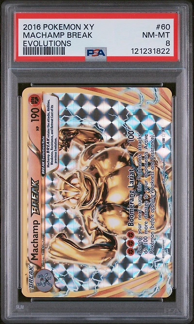 2016 Pokemon Xy Evolutions 60 Machamp Break PSA