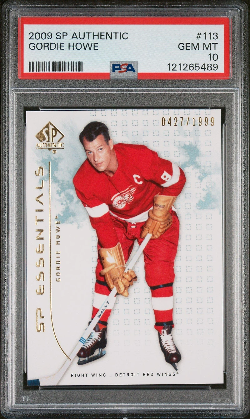 2009 Sp Authentic 113 Gordie Howe PSA 10