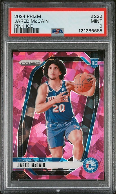 2024 Panini Prizm 222 Jared Mccain Pink Ice PSA 9