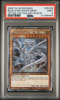 2025 Yu-gi-oh! Ra04-quarter Century Stampede En108 Blue-eyes White Dragon 1st Edition-7th Tcg Artwork-platinum Secret Rare PSA 9