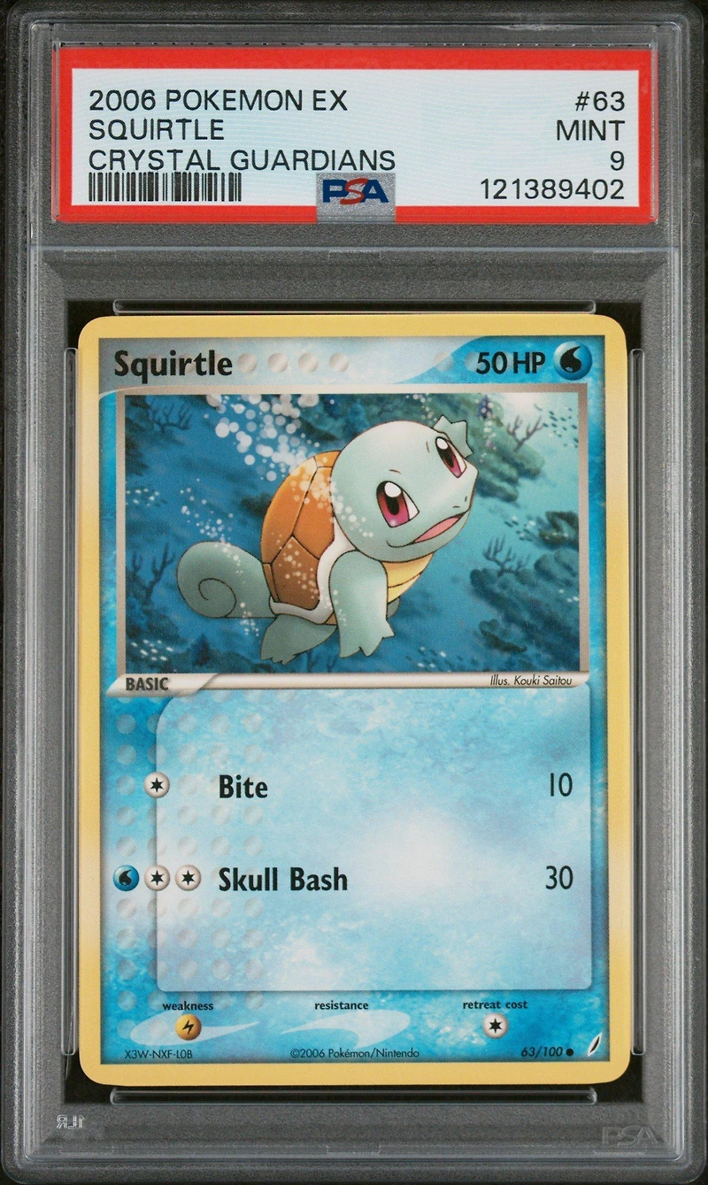 2006 Pokemon Ex Crystal Guardians Squirtle PSA