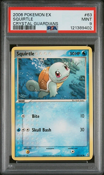 2006 Pokemon Ex Crystal Guardians Squirtle PSA