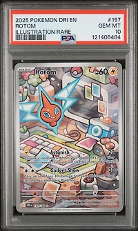2025 Pokemon Dri En-destined Rivals 197 Rotom Illustration Rare PSA