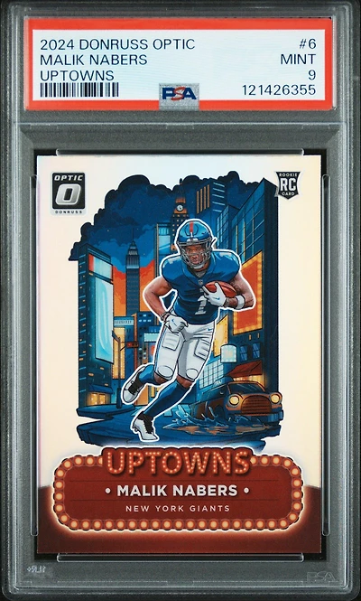 2024 Panini Donruss Optic Uptowns 6 Malik Nabers PSA 9