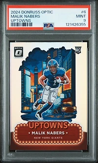 2024 Panini Donruss Optic Uptowns 6 Malik Nabers PSA 9