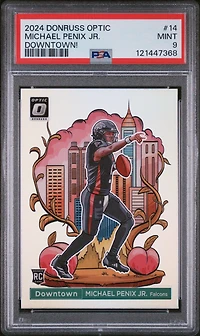 2024 Panini Donruss Optic Downtown! 14 Michael Penix Jr. PSA 9