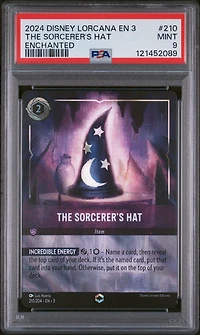 2024 Disney Lorcana En 3-into The Inklands 210 The Sorcerer's Hat Enchanted PSA 9