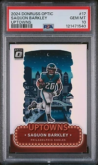 2024 Panini Donruss Optic Uptowns 17 Saquon Barkley PSA 10