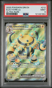 2025 Pokemon Dri En-destined Rivals 212 Electivire Ex Ultra Rare PSA 9