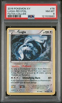 2016 Pokemon Xy Fates Collide 78 Lugia-reverse Foil PSA 8
