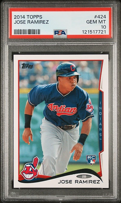 2014 Topps 424 Jose Ramirez PSA 10