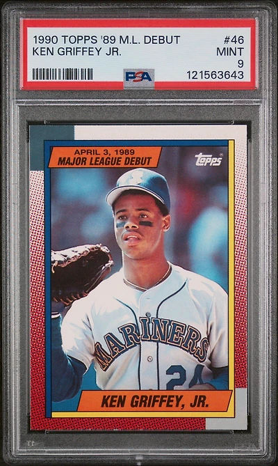 1990 Topps '89 M.l. Debut 46 Ken Griffey Jr. PSA 9