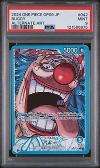 2024 One Piece Japanese Op09-emperors In The New World 042 Buggy Alternate Art PSA