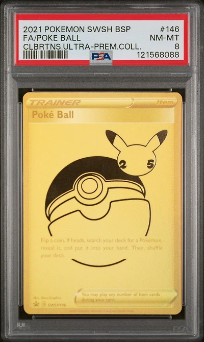 2021 Pokemon Swsh Black Star Promo 146 Full Art/poke Ball Celebrations Ultra-premium Collection PSA