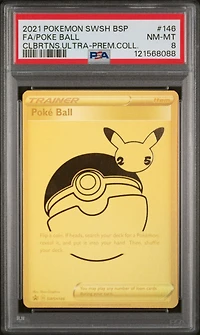 2021 Pokemon Swsh Black Star Promo 146 Full Art/poke Ball Celebrations Ultra-premium Collection PSA