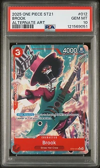 2025 One Piece Starter Deck St21-ex Gear 5 012 Brook Alternate Art PSA 10