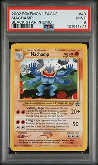 2002 Pokemon League Promo Black Star 43 Machamp PSA
