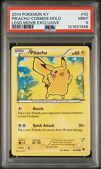 2014 Pokemon Xy 42 Pikachu-cosmos Holo Lego Movie Exclusive PSA