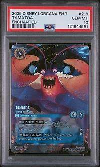 2025 Disney Lorcana En 7-archazia's Island 219 Tamatoa - Happy As A Clam Enchanted PSA 10