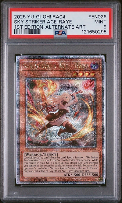 2025 Yu-gi-oh! Ra04-quarter Century Stampede En026 Sky Striker Ace - Raye 1st Edition-alternate Art PSA 9