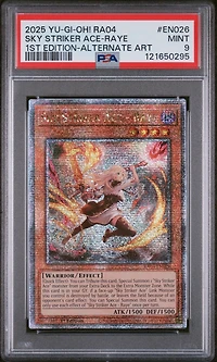 2025 Yu-gi-oh! Ra04-quarter Century Stampede En026 Sky Striker Ace - Raye 1st Edition-alternate Art PSA 9