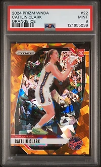 2024 Panini Prizm Wnba 22 Caitlin Clark Orange Ice PSA 9