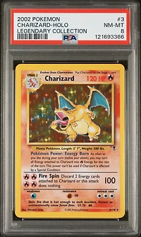 2002 Pokemon Legendary Collection 3 Charizard-holo PSA 8
