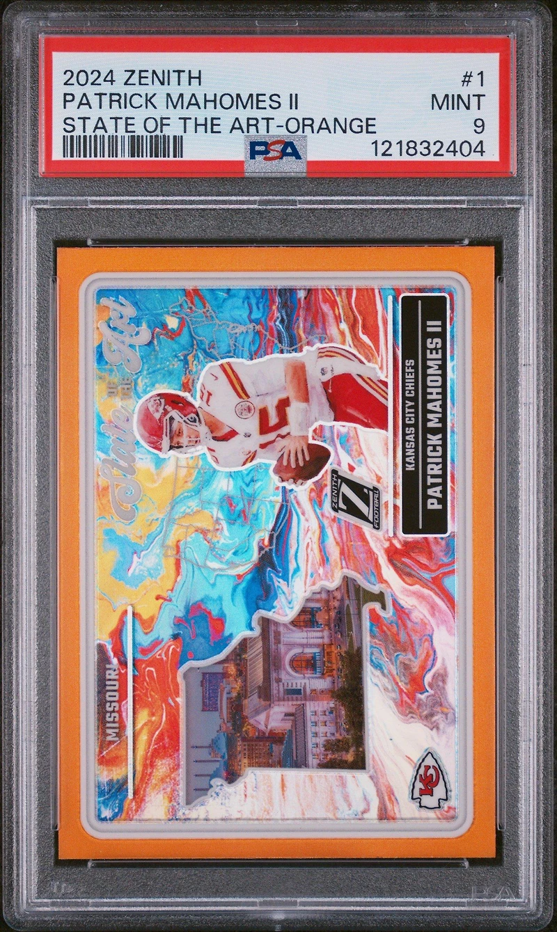 2024 Panini Zenith State Of The Art 1 Patrick Mahomes Ii Orange PSA 9