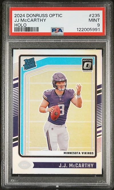 2024 Panini Donruss Optic 235 Jj Mccarthy Holo PSA