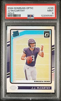 2024 Panini Donruss Optic 235 Jj Mccarthy Holo PSA