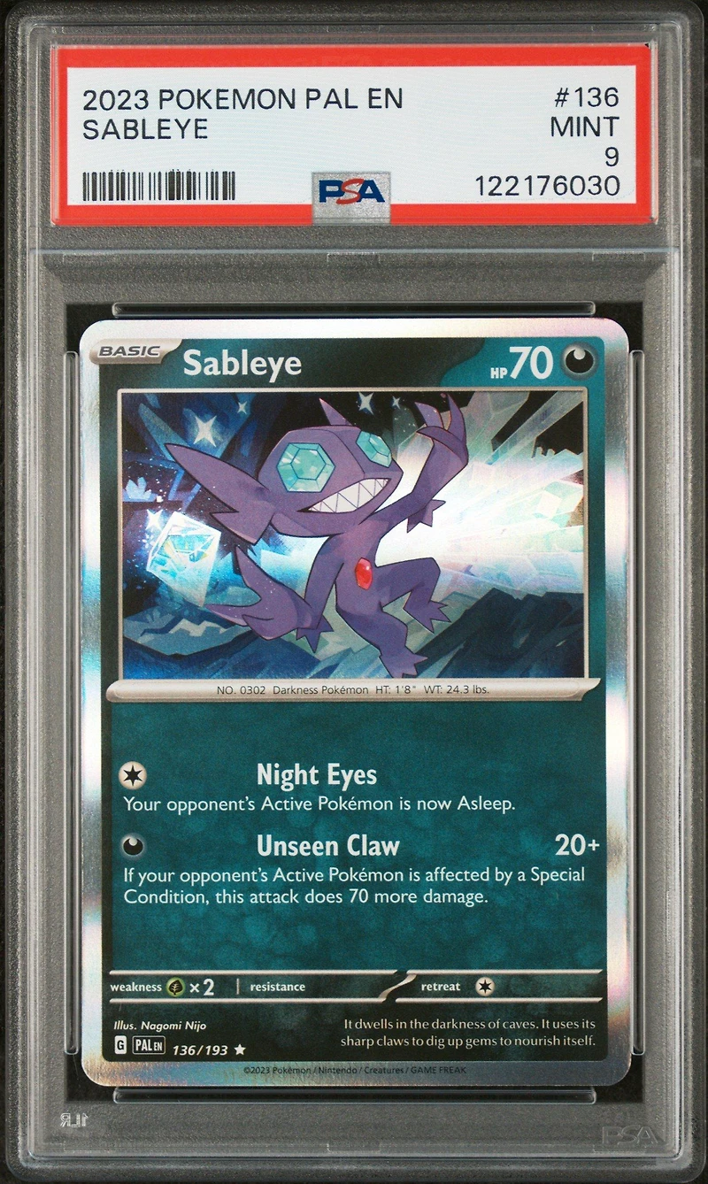 2023 Pokemon Pal En-paldea Evolved 136 Sableye PSA 9
