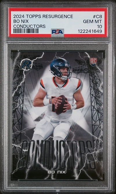 2024 Topps Resurgence Conductors C8 Bo Nix PSA 10