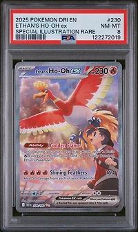 2025 Pokemon Dri En-destined Rivals 230 Ethan's Ho-oh Ex Special Illustration Rare PSA