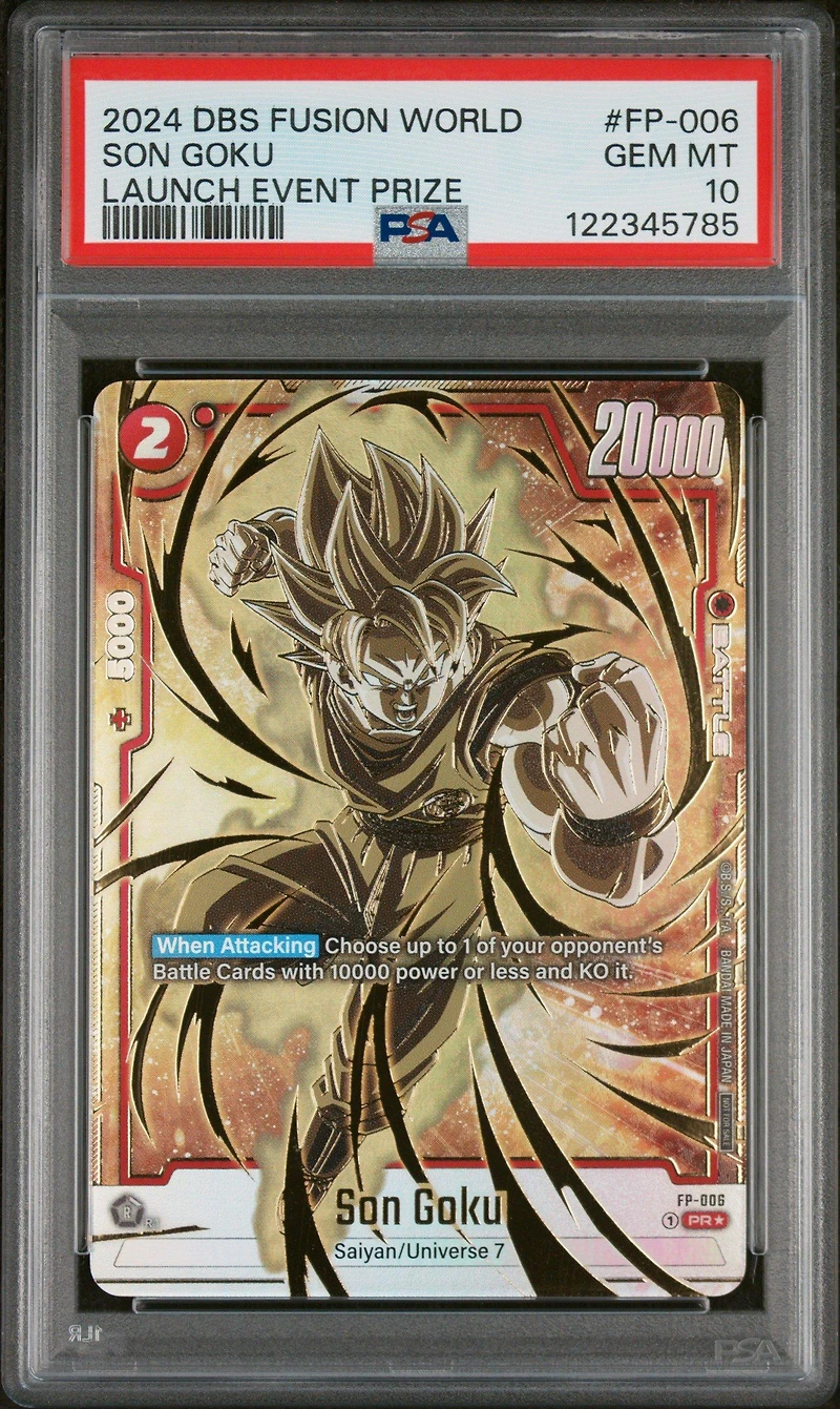 2024 Dragon Ball Super Card Game Fusion World Launch Event Prize Fp-006 Son Goku PSA 10