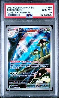 2023 Pokemon Par En-paradox Rift 185 Toedscruel Illustration Rare PSA 10