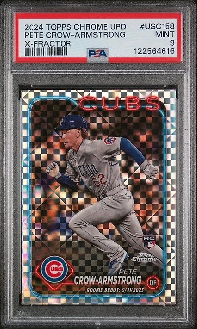 2024 Topps Chrome Update Usc158 Pete Crow-armstrong X-fractor PSA 9