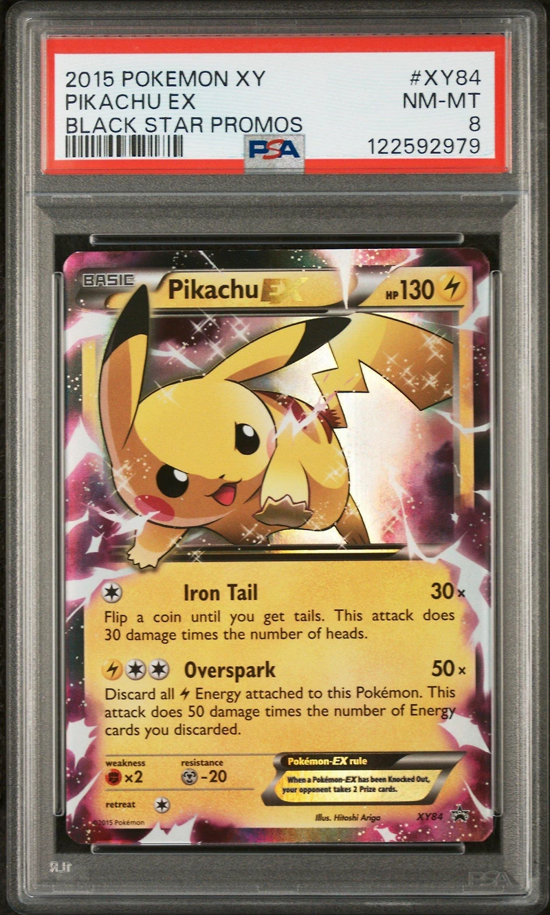 2015 Pokemon Xy Black Star Promos Xy84 Pikachu Ex PSA