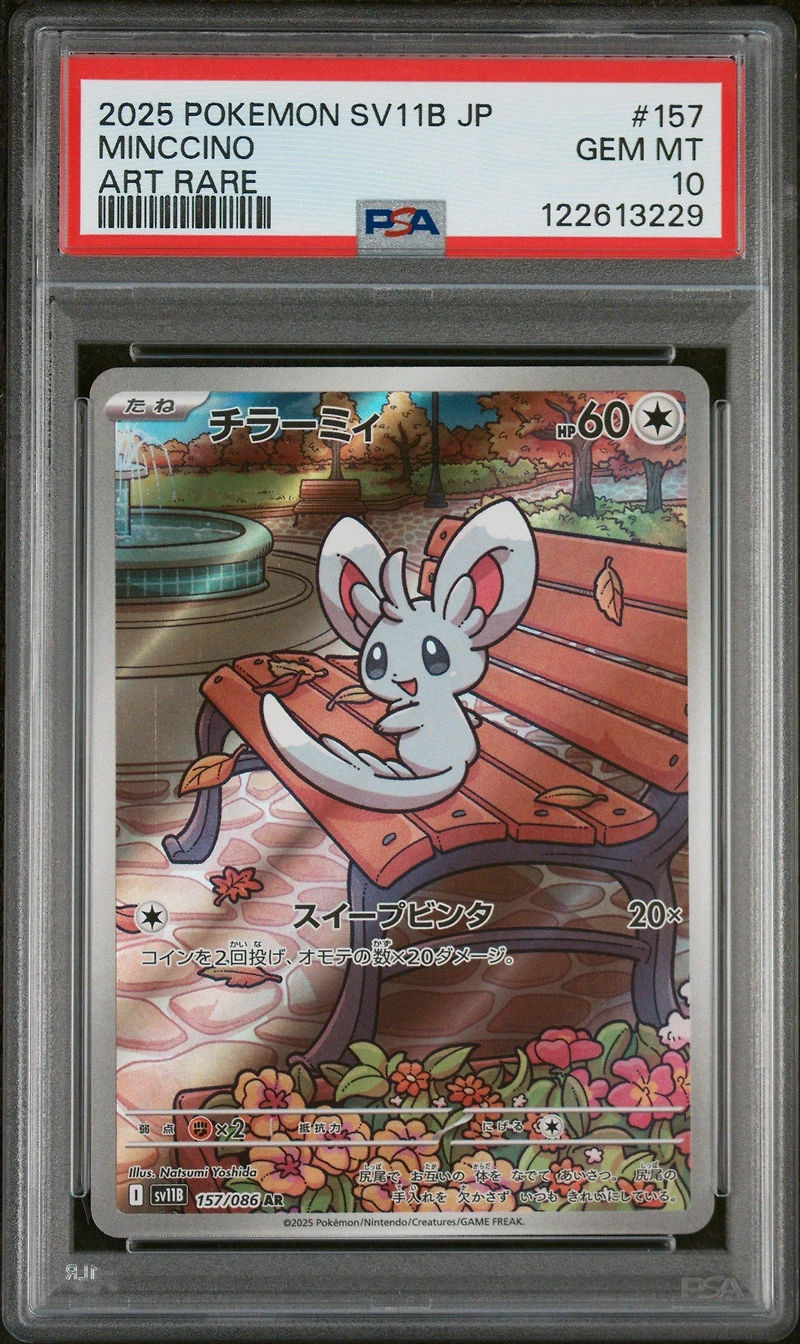 2025 Pokemon Japanese Sv11b-black Bolt 157 Minccino Art Rare PSA 10