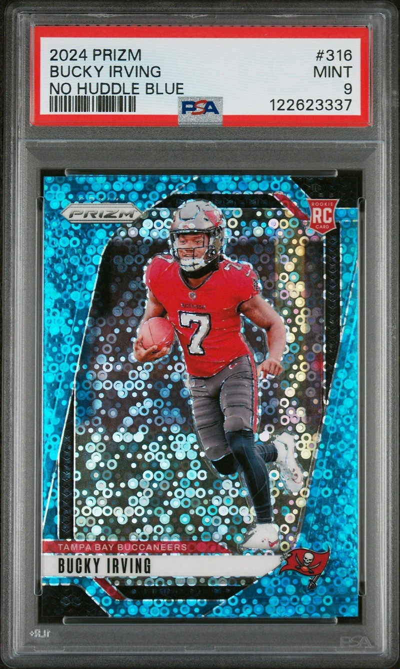 2024 Panini Prizm 316 Bucky Irving No Huddle Blue PSA 9
