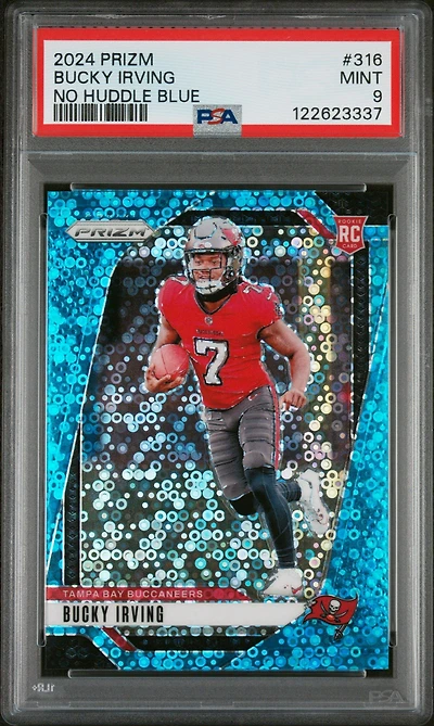 2024 Panini Prizm 316 Bucky Irving No Huddle Blue PSA 9