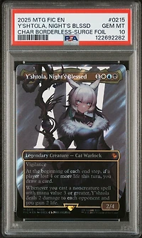 2025 Magic The Gathering Final Fantasy Commander 0215 Y'shtola, Night's Blessed Character Borderless-surge Foil PSA 10