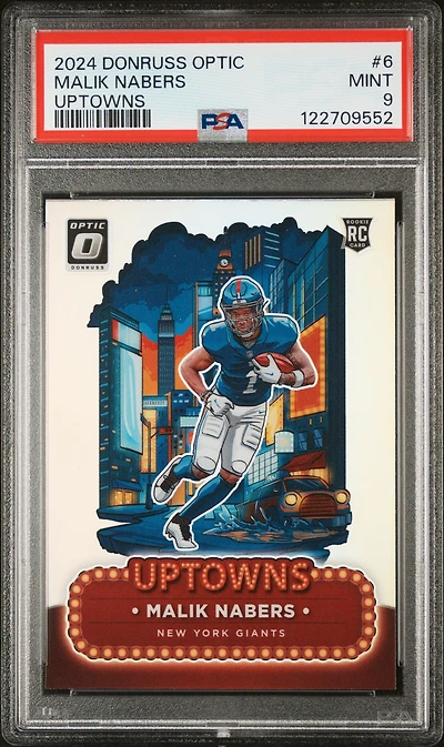 2024 Panini Donruss Optic Uptowns 6 Malik Nabers PSA 9